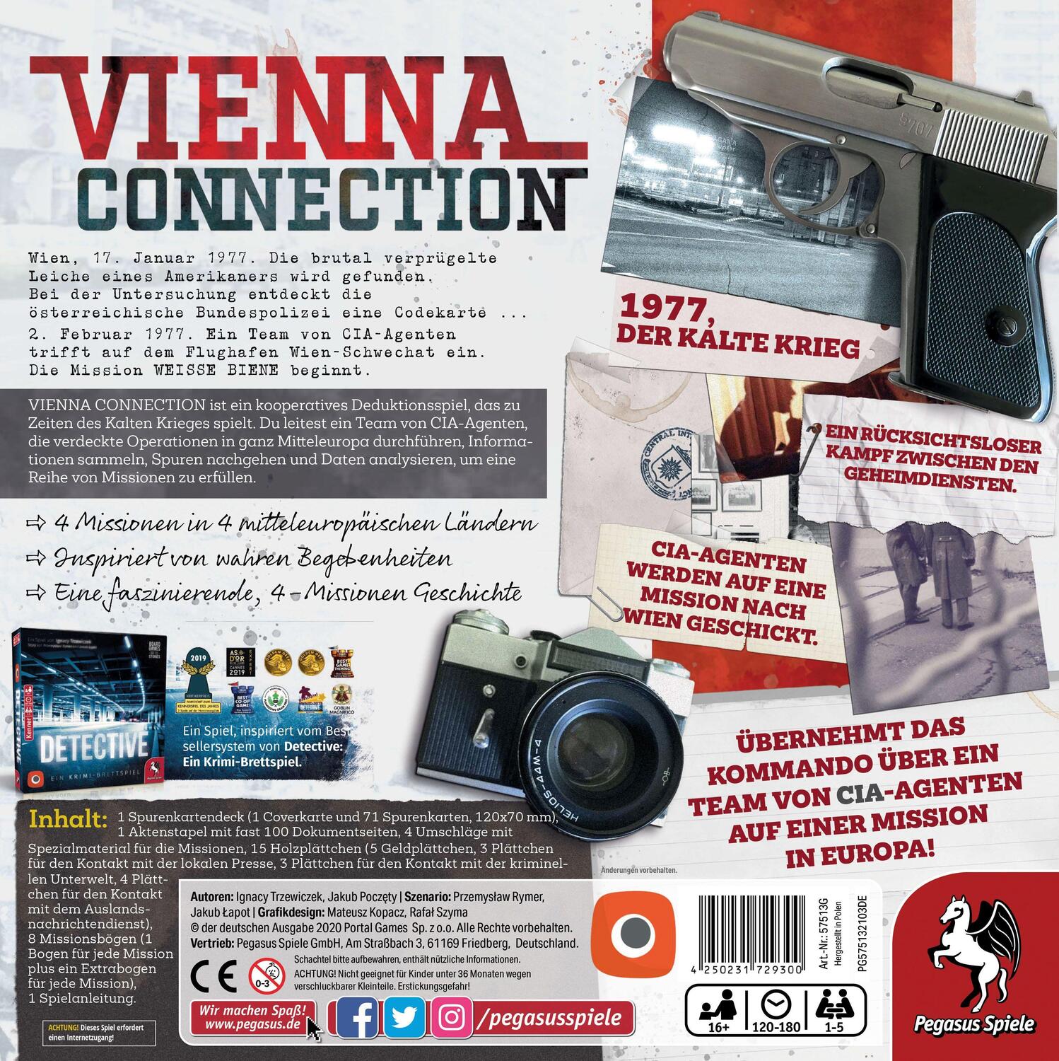 Bild: 4250231729300 | Vienna Connection (Portal Games) | Spiel | Deutsch | 2021 | Pegasus