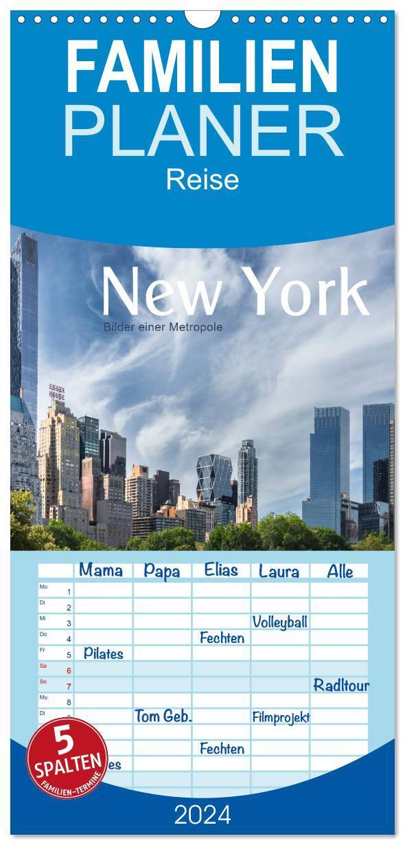 Cover: 9783383098239 | Familienplaner 2024 - New York - Bilder einer Metropole mit 5...