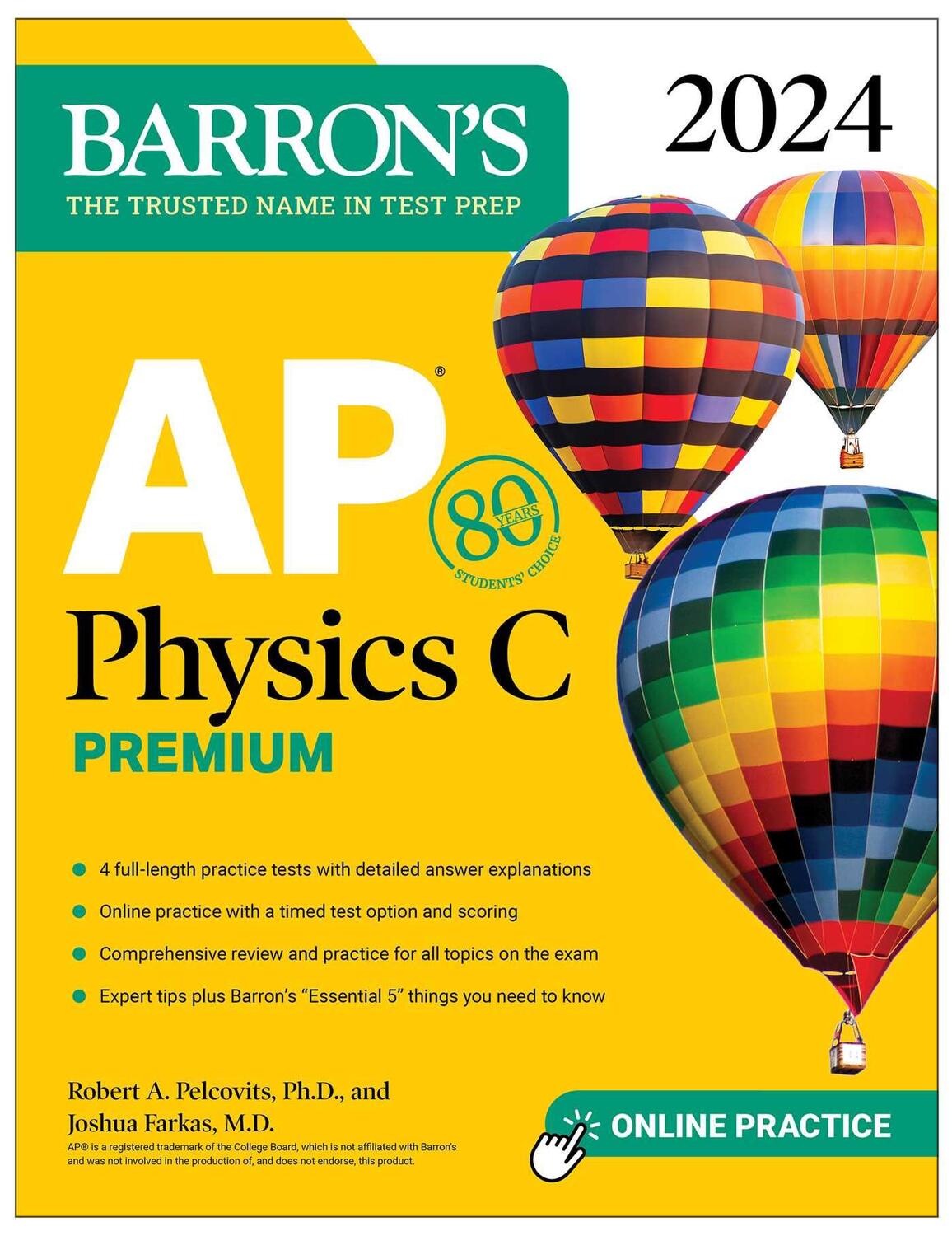 Cover: 9781506287959 | AP Physics C Premium, 2024: 4 Practice Tests + Comprehensive Review...