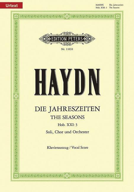Cover: 9790014109394 | Die Jahreszeiten Hob. XXI: 3 / URTEXT | Joseph Haydn (u. a.) | Buch