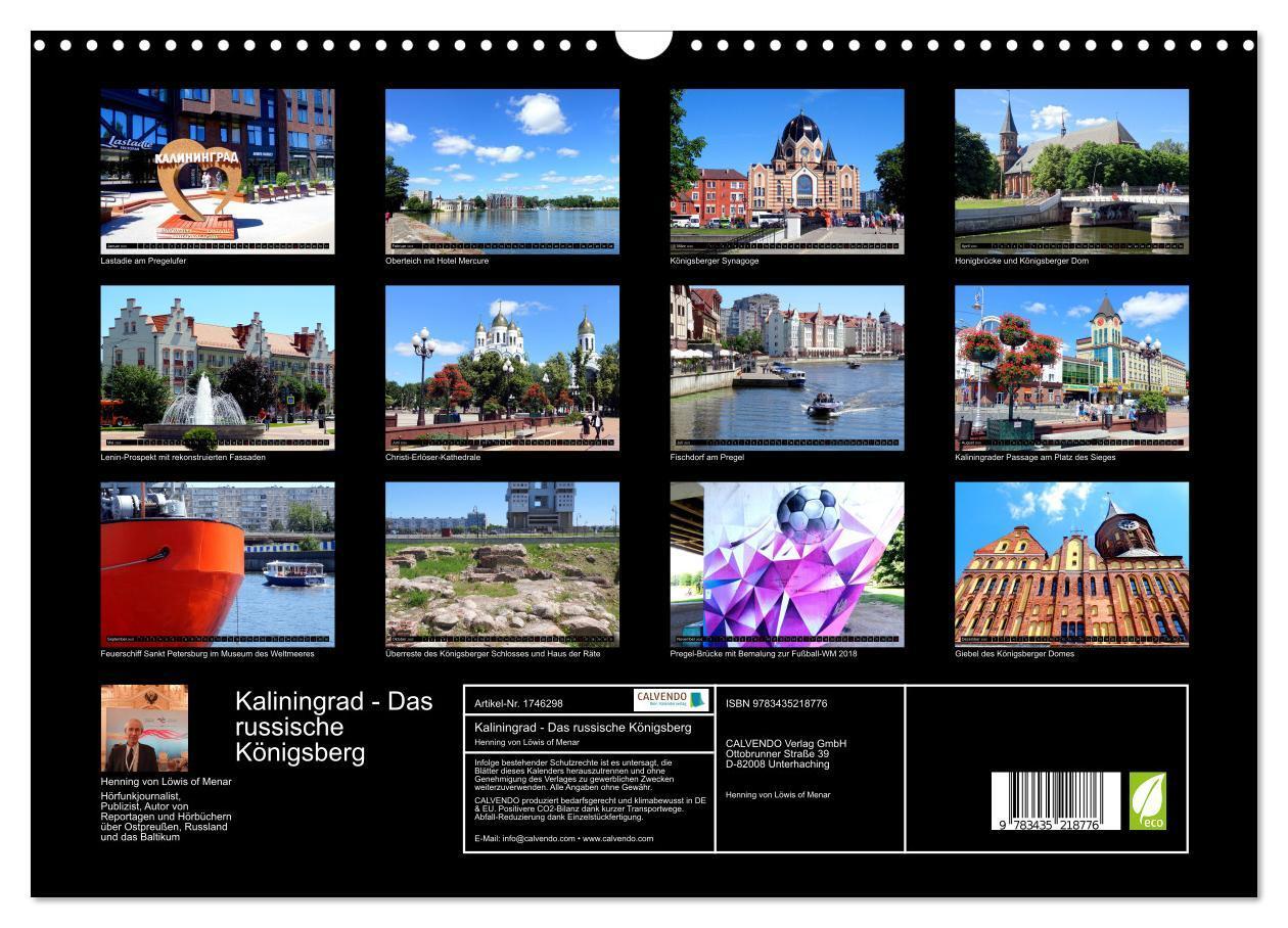 Bild: 9783435218776 | Kaliningrad - Das russische Königsberg (Wandkalender 2025 DIN A3...