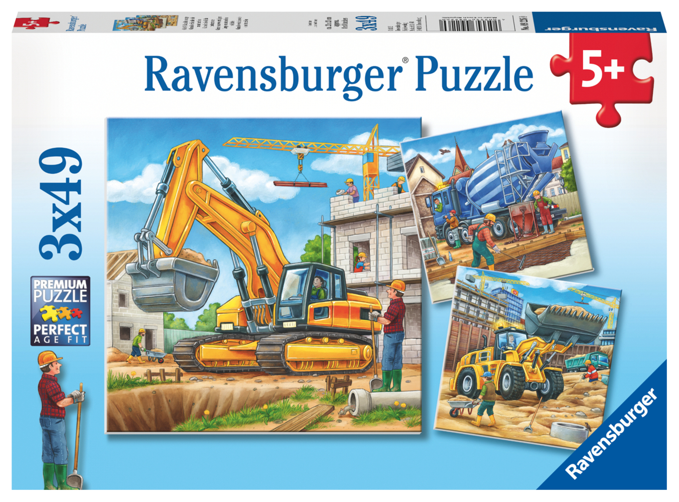 Cover: 4005556092260 | Ravensburger Kinderpuzzle - 09226 Große Baufahrzeuge - Puzzle für...