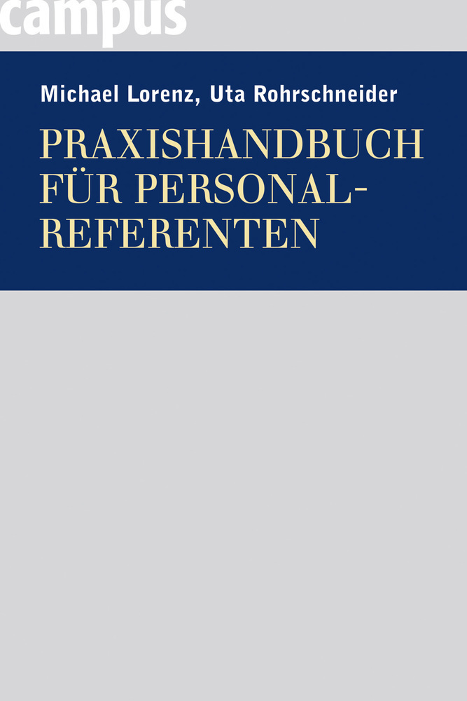 Cover: 9783593383200 | Praxishandbuch für Personalreferentenn | Michael Lorenz (u. a.) | Buch
