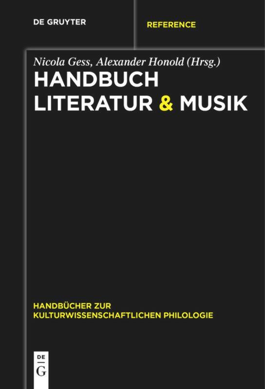Cover: 9783110682878 | Handbuch Literatur & Musik | Alexander Honold (u. a.) | Taschenbuch