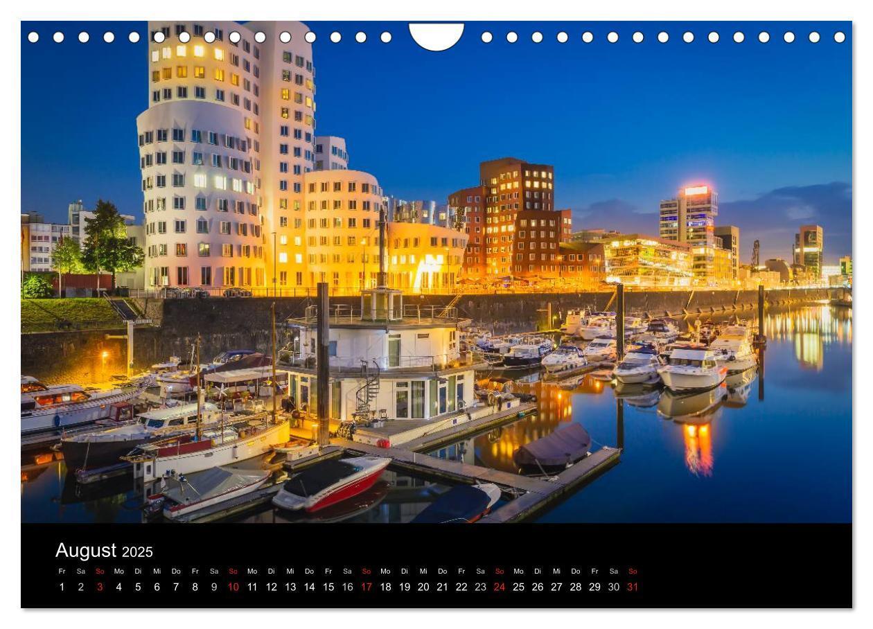 Bild: 9783435671601 | Düsseldorf bei Nacht (Wandkalender 2025 DIN A4 quer), CALVENDO...