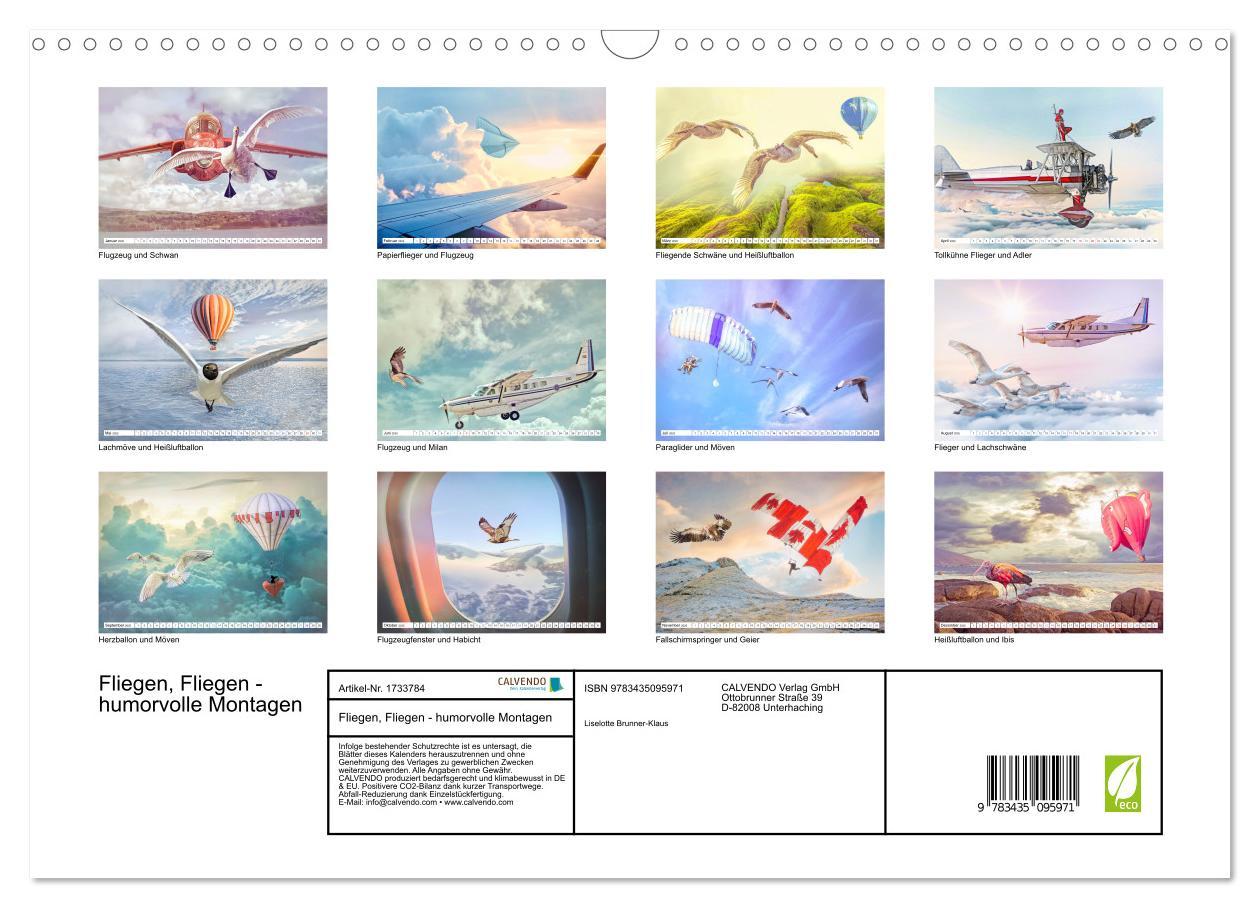 Bild: 9783435095971 | Fliegen, Fliegen - humorvolle Montagen (Wandkalender 2025 DIN A3...