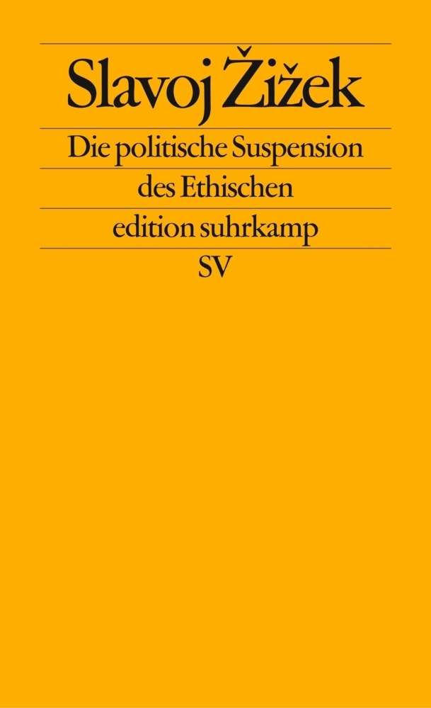 Cover: 9783518124123 | Die politische Suspension des Ethischen | Slavoj Zizek | Taschenbuch