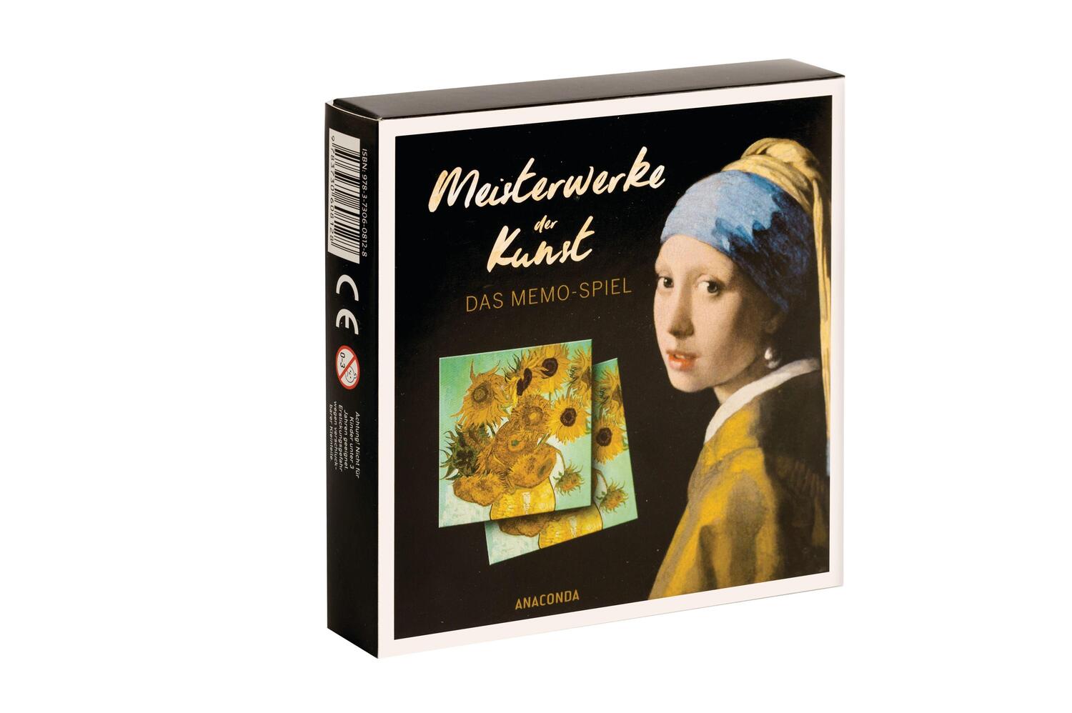 Cover: 9783730608128 | Meisterwerke der Kunst | Memo-Spiel mit 40 Spielkarten im Spielkarton