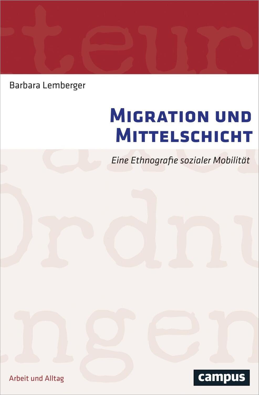 Cover: 9783593510446 | Migration und Mittelschicht | Barbara Maria Lemberger | Taschenbuch