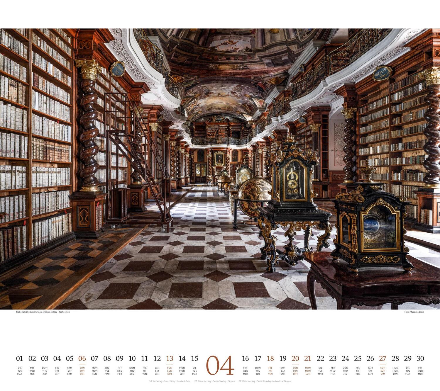Bild: 9783838425795 | Welt der Bücher - Bibliotheken-Kalender 2025 | Ackermann Kunstverlag