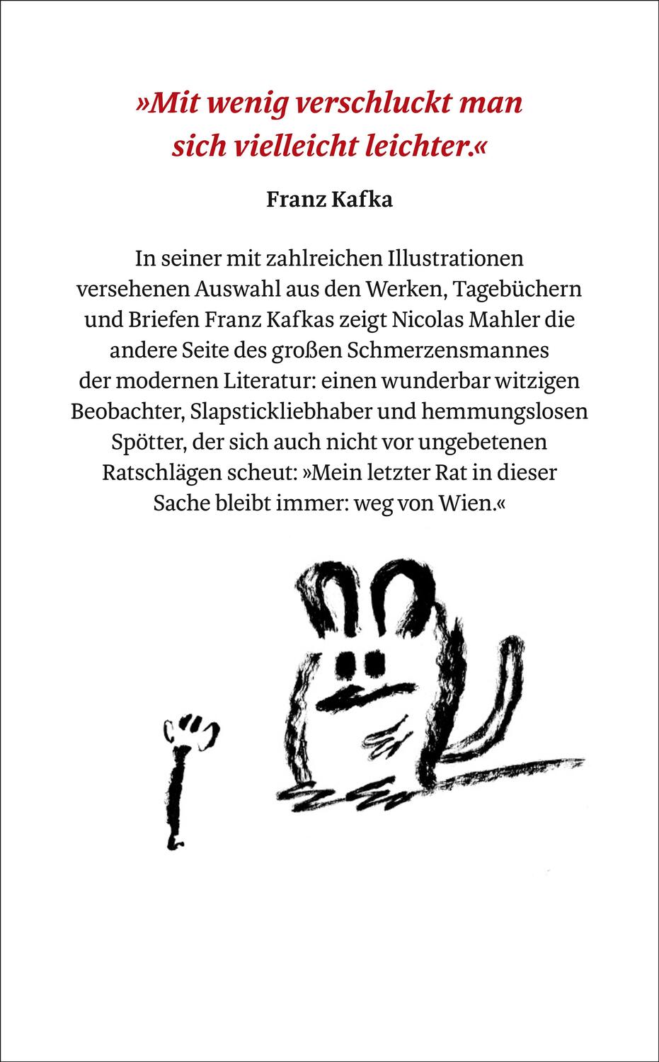 Rückseite: 9783458683193 | Kafka für Boshafte | Ausgewählt und gezeichnet von Nicolas Mahler