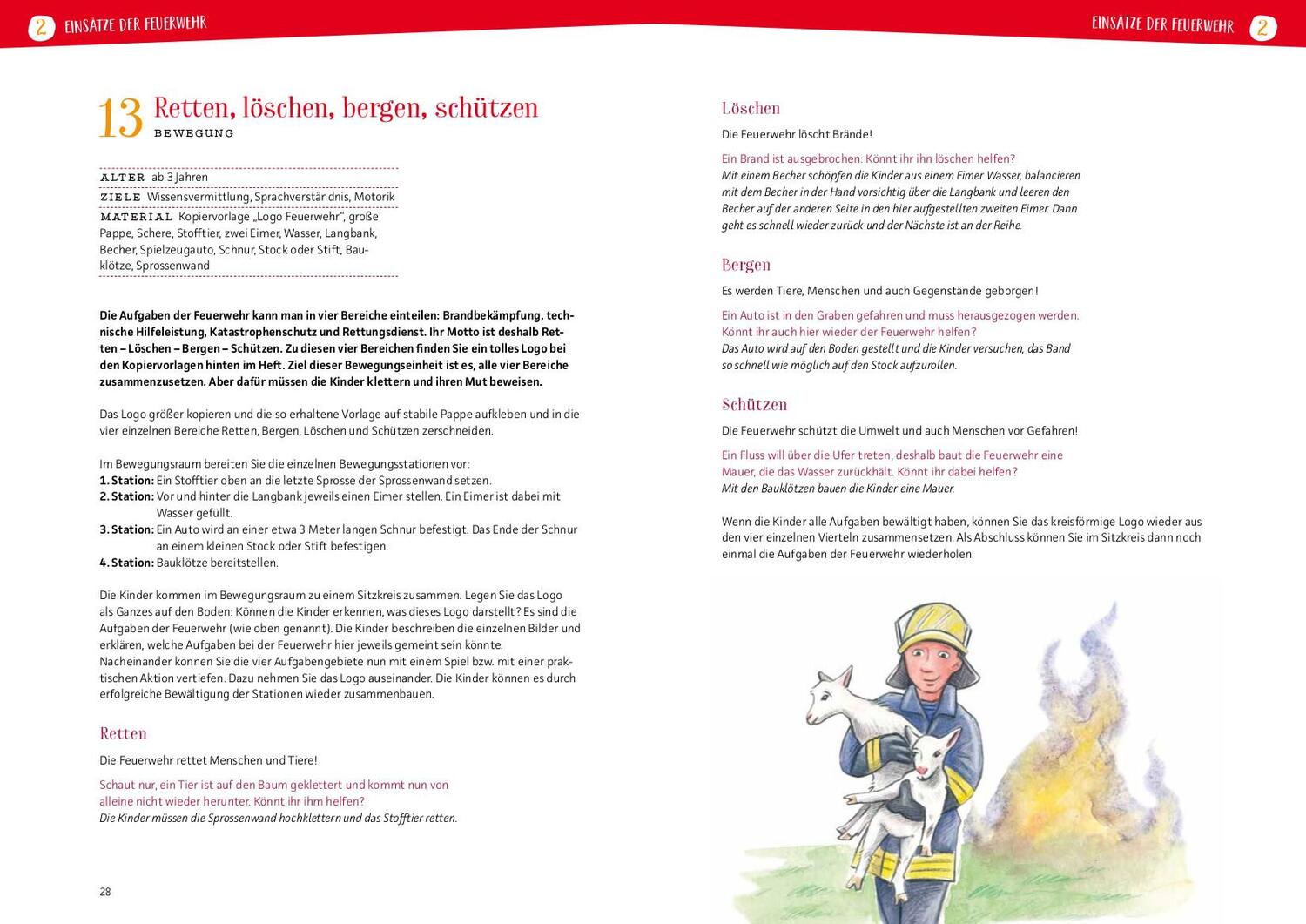 Bild: 9783780651525 | Projektreihe Kindergarten - Bei der Feuerwehr | Anja Mohr | Buch