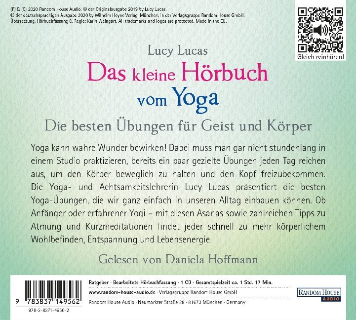 Bild: 9783837149562 | Das kleine Hör-Buch vom Yoga, 1 Audio-CD | Lucy Lucas | Audio-CD