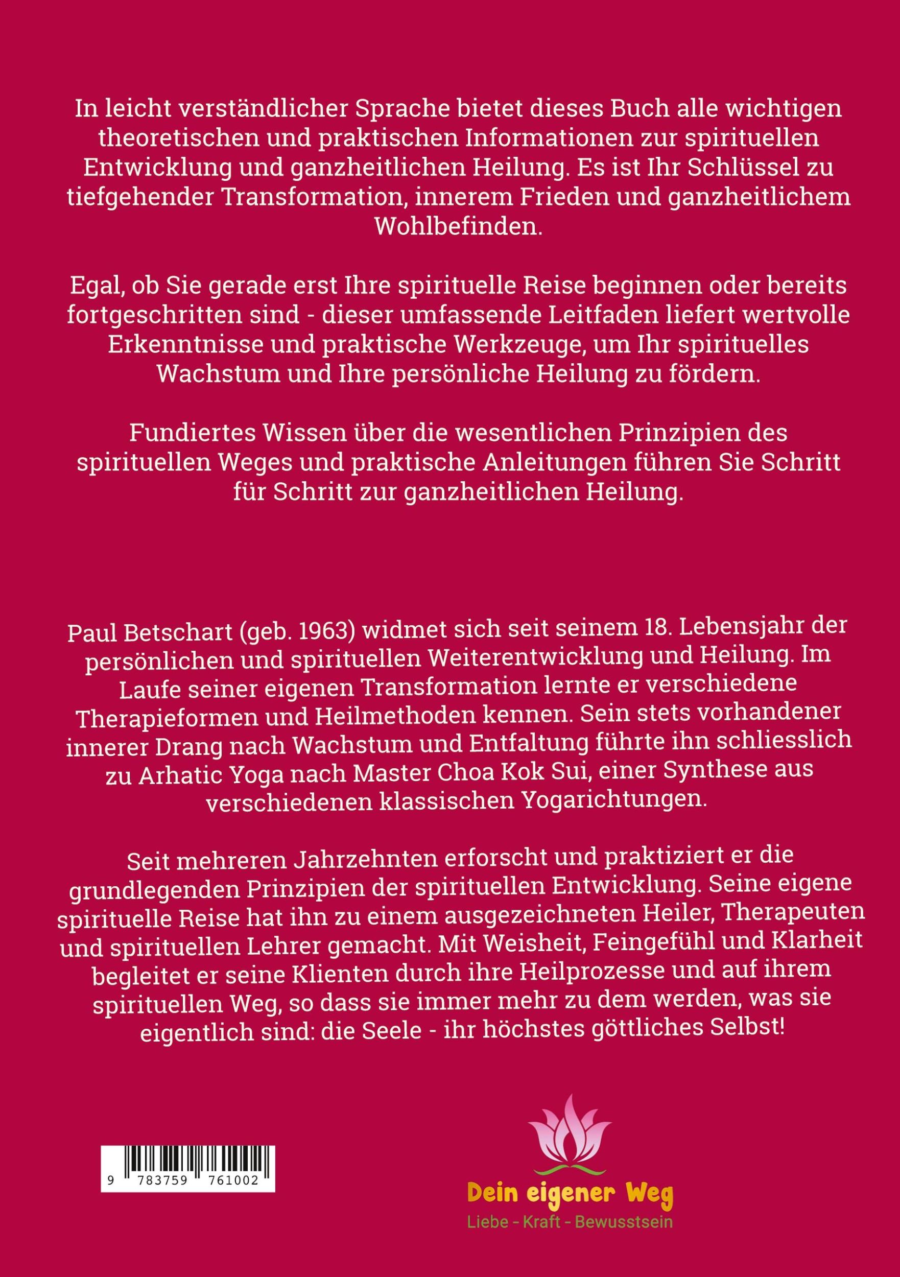 Rückseite: 9783759761002 | Spirituelle Entwicklung und ganzheitliche Heilung | Paul Betschart