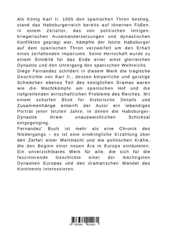 Rückseite: 9783384414281 | König Karl II. und die letzten Jahre der spanischen Habsburger | Buch