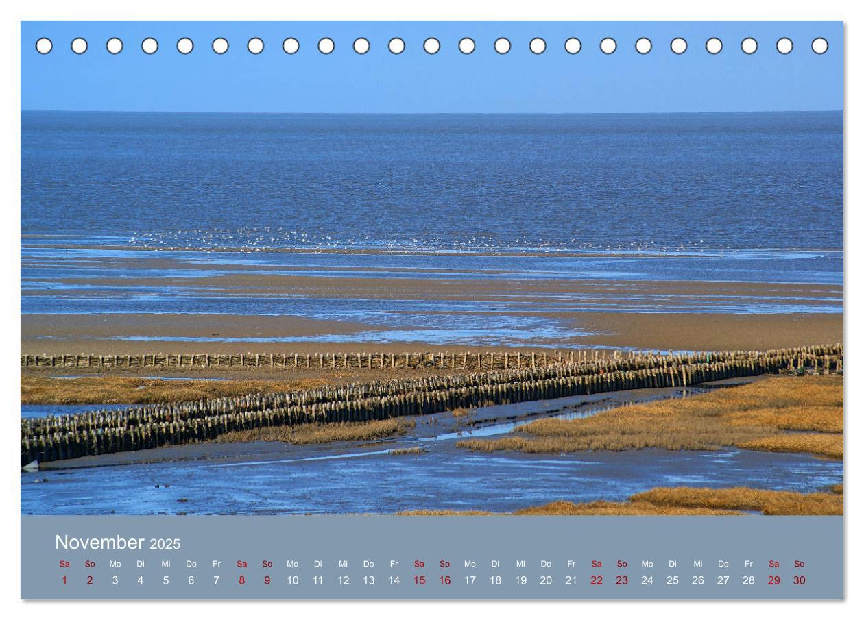 Bild: 9783435453474 | Westerhever (Tischkalender 2025 DIN A5 quer), CALVENDO Monatskalender