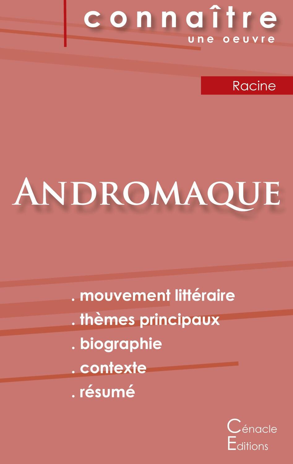 Cover: 9782367889856 | Fiche de lecture Andromaque de Racine (Analyse littéraire de...
