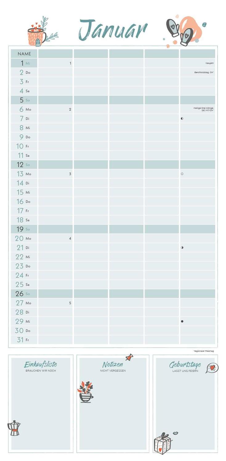 Bild: 4251732341244 | Little Lovely Planner 2025 Familienplaner - Familien-Timer -...