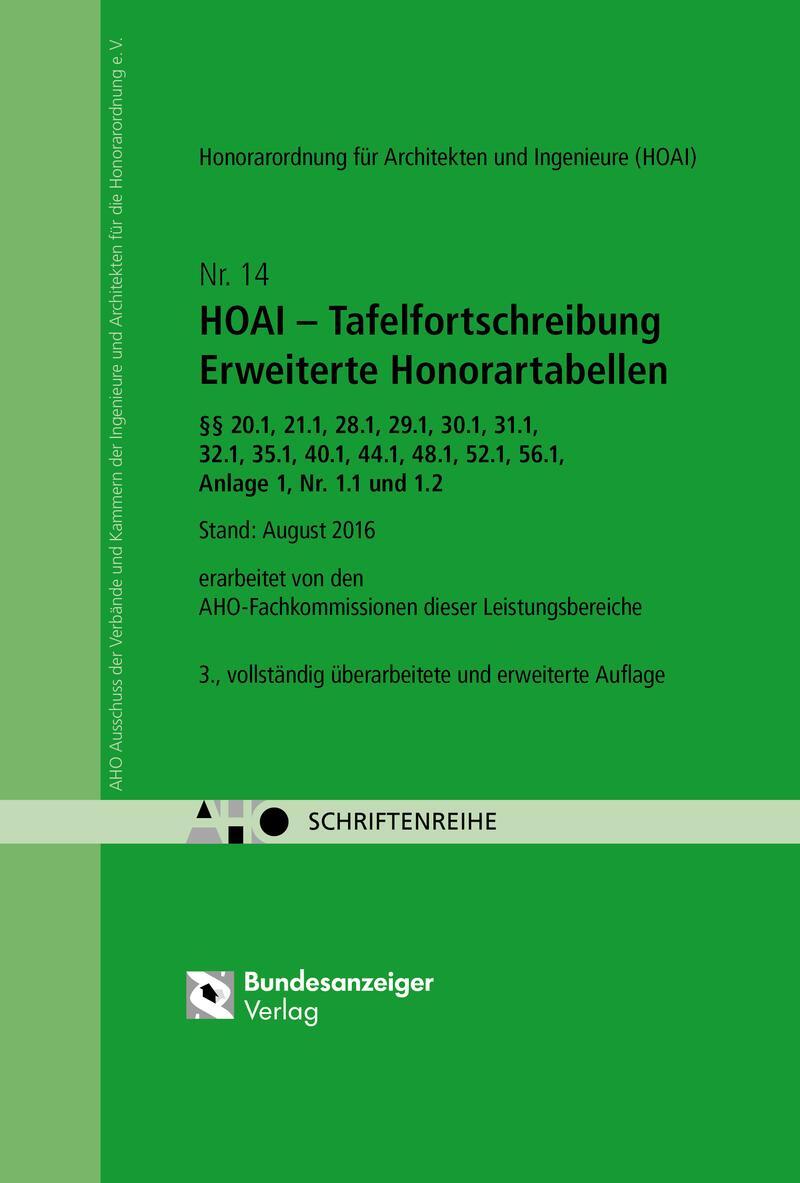 Cover: 9783846207109 | HOAI - Tafelfortschreibung Erweiterte Honorartabellen §§ 20.1,...