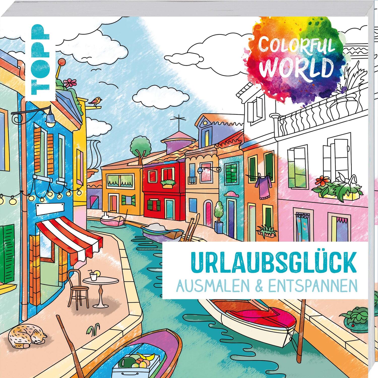 Cover: 9783772446856 | Colorful World - Urlaubsglück | Ausmalen & entspannen | Tannaz Afschar