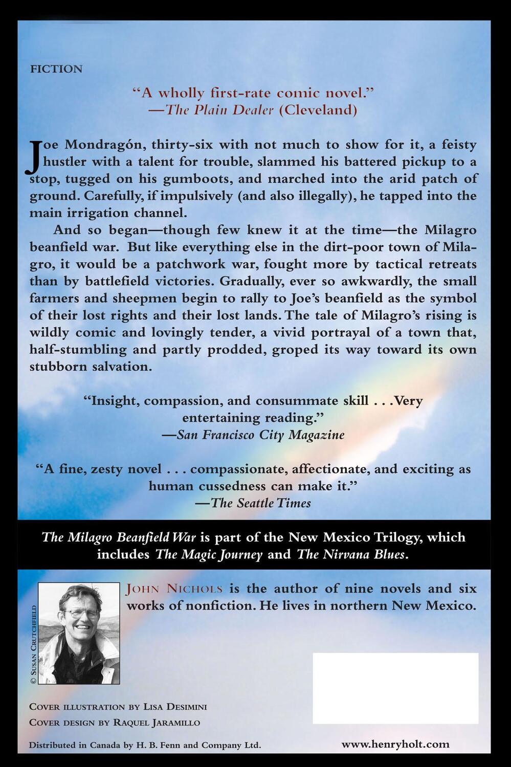 Rückseite: 9780805063745 | The Milagro Beanfield War | John Nichols | Taschenbuch | Englisch