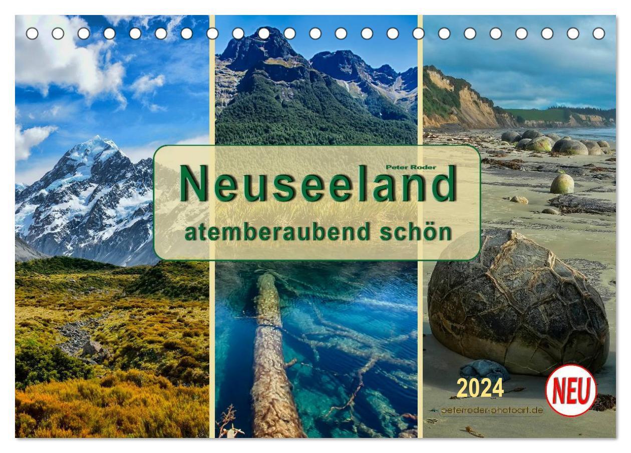 Cover: 9783383271731 | Neuseeland - atemberaubend schön (Tischkalender 2024 DIN A5 quer),...