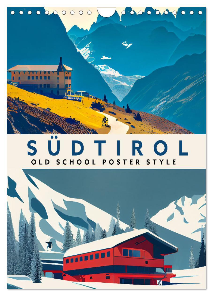 Cover: 9783675414839 | Südtirol - Old School Poster Style (Wandkalender 2024 DIN A4 hoch),...