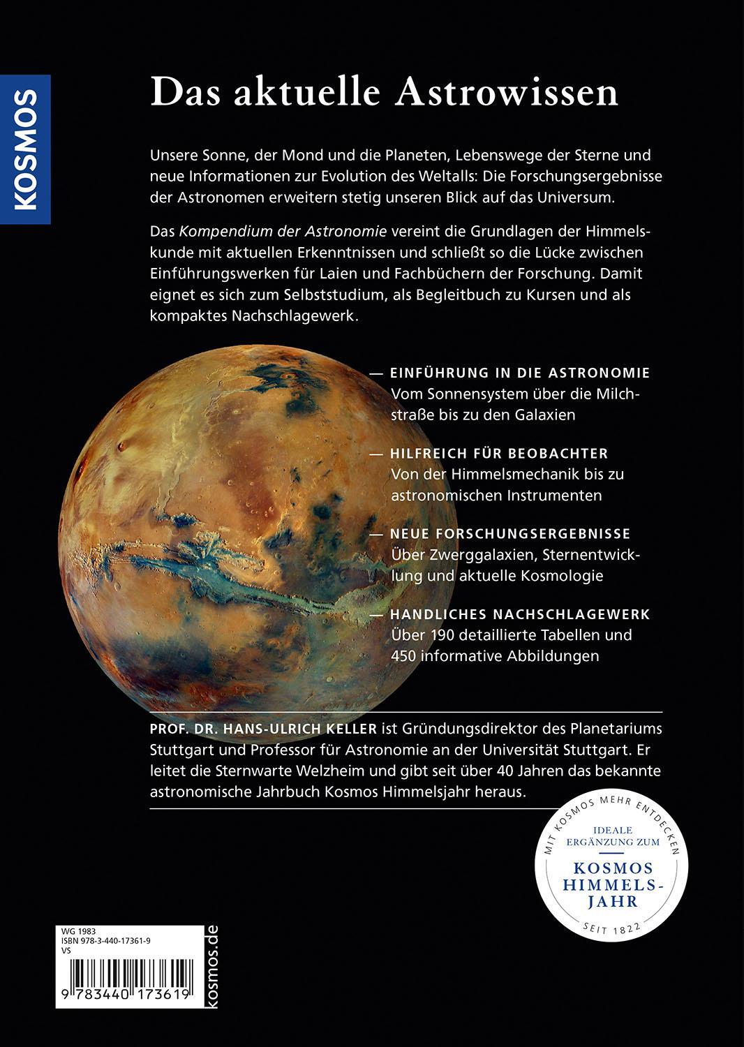 Rückseite: 9783440173619 | Kompendium der Astronomie | Hans-Ulrich Keller | Buch | 496 S. | 2023