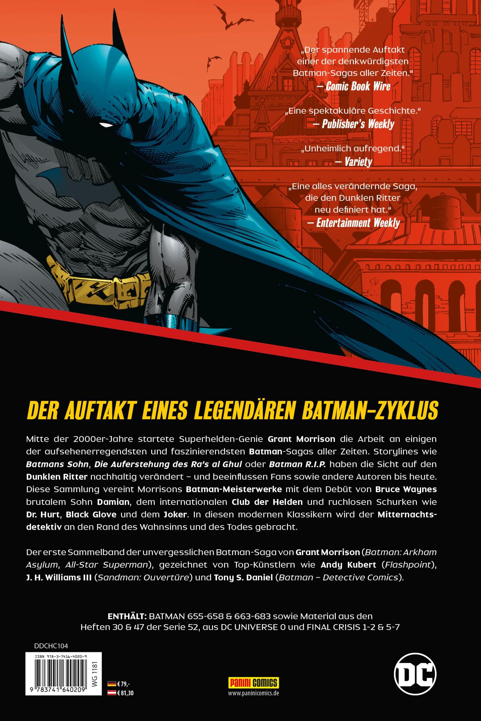 Rückseite: 9783741640209 | Batman von Grant Morrison (Deluxe Edition) | Bd. 1 (von 3) | Morrison