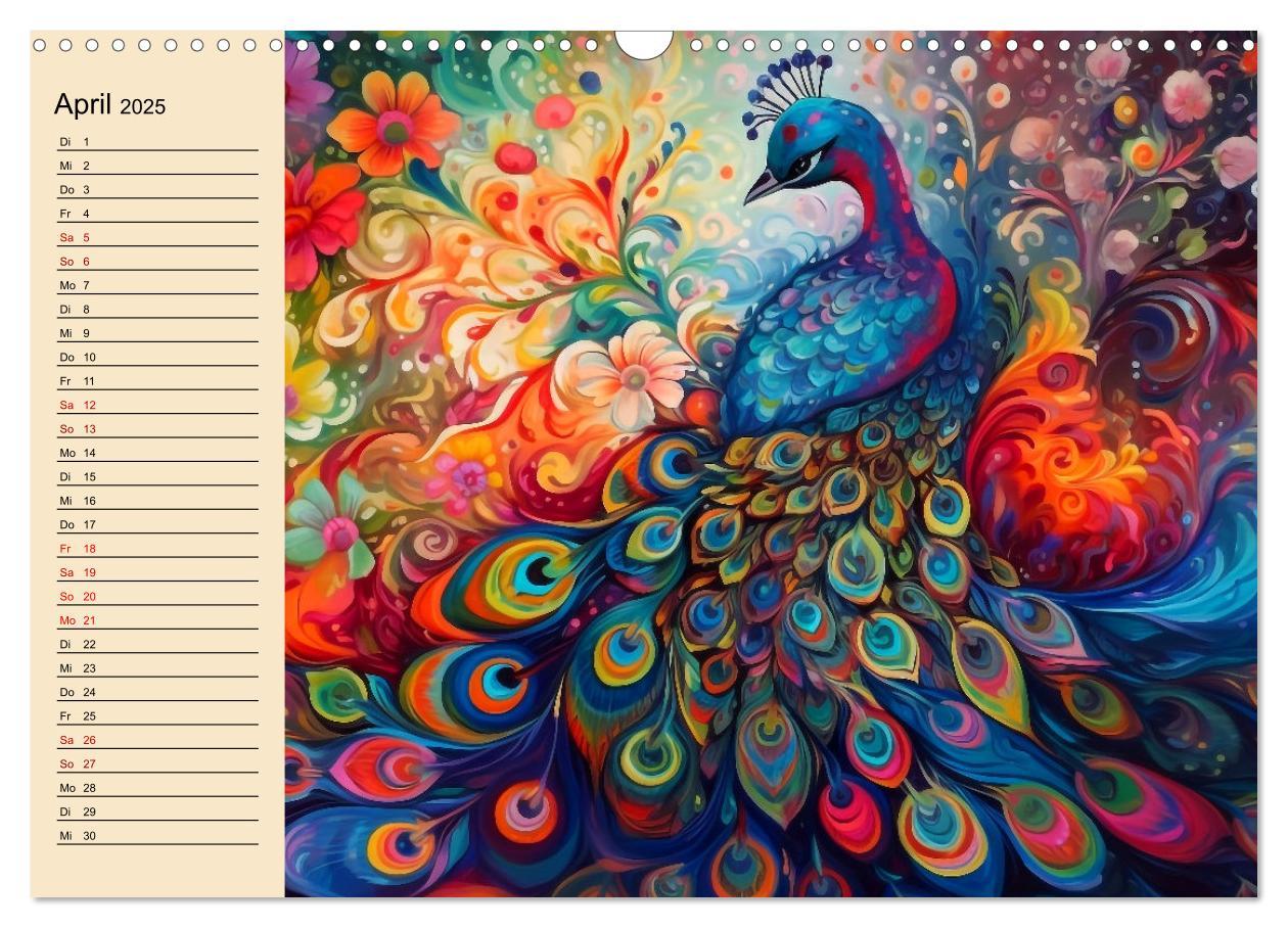 Bild: 9783383904257 | Kunterbunte Vögel (Wandkalender 2025 DIN A3 quer), CALVENDO...