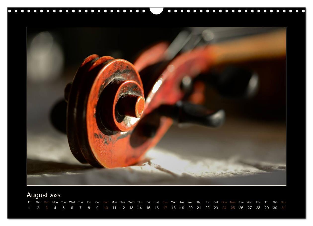 Bild: 9781325963935 | A violin only (Wall Calendar 2025 DIN A3 landscape), CALVENDO 12...