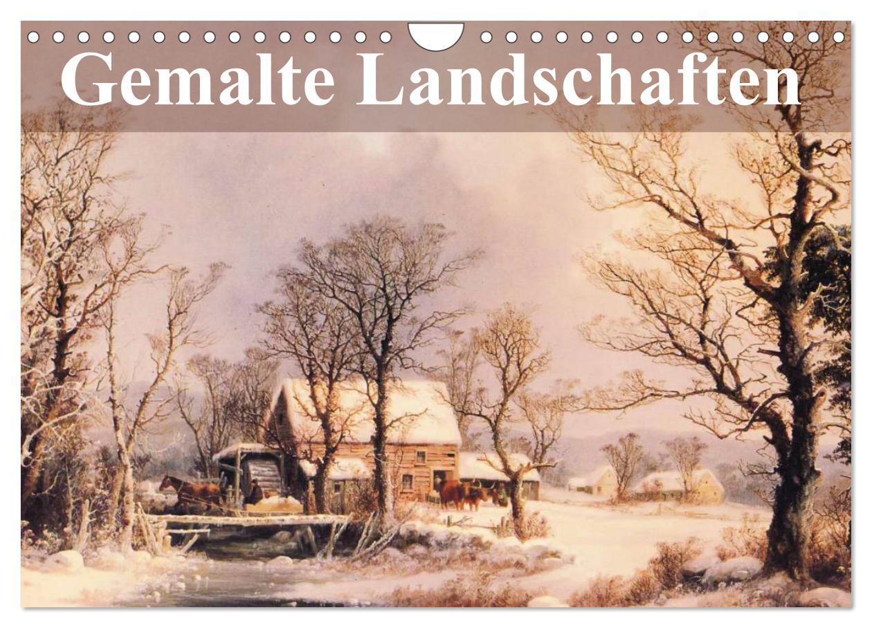 Cover: 9783435656684 | Gemalte Landschaften (Wandkalender 2025 DIN A4 quer), CALVENDO...