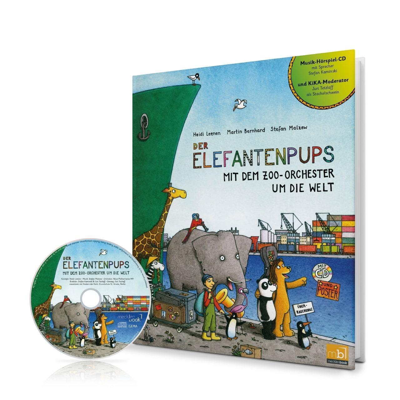 Cover: 9783946599548 | Der Elefantenpups | Mit dem Zoo-Orchester um die Welt | Heidi Leenen