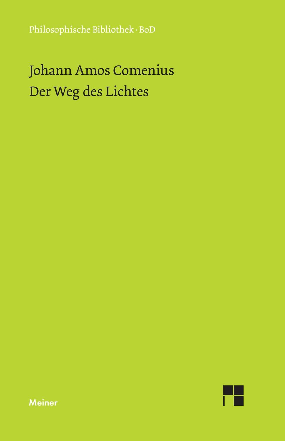 Cover: 9783787312405 | Der Weg des Lichtes | Johann A Comenius | Buch | 318 S. | Deutsch