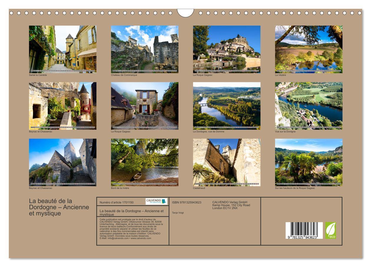 Bild: 9781325943623 | La beauté de la Dordogne ¿ Ancienne et mystique (Calendrier mural...