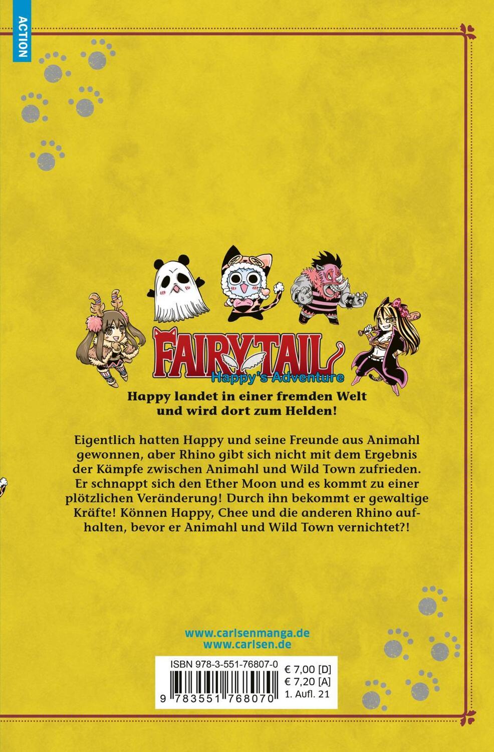 Rückseite: 9783551768070 | Fairy Tail - Happy's Adventure 4 | Kenshiro Sakamoto (u. a.) | Buch