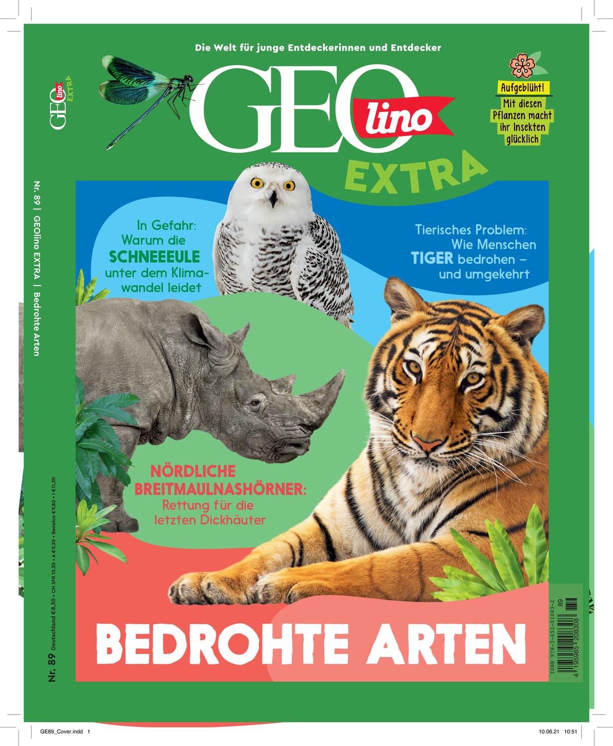 Cover: 9783652010832 | GEOlino Extra / GEOlino extra 89/2021 - Bedrohte Arten | Rosa Wetscher