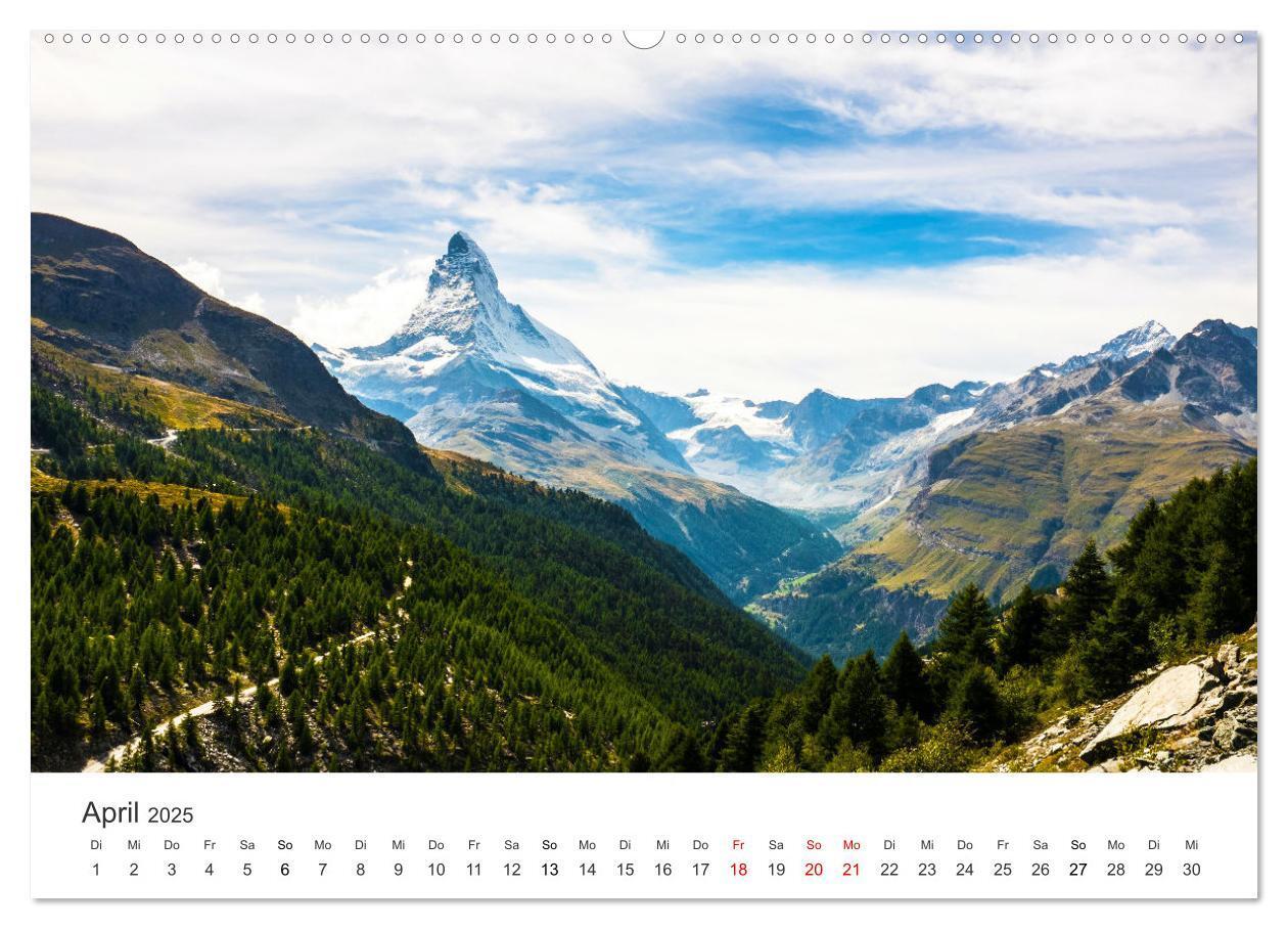 Bild: 9783435054862 | Schweiz - die Bergidylle (Wandkalender 2025 DIN A2 quer), CALVENDO...