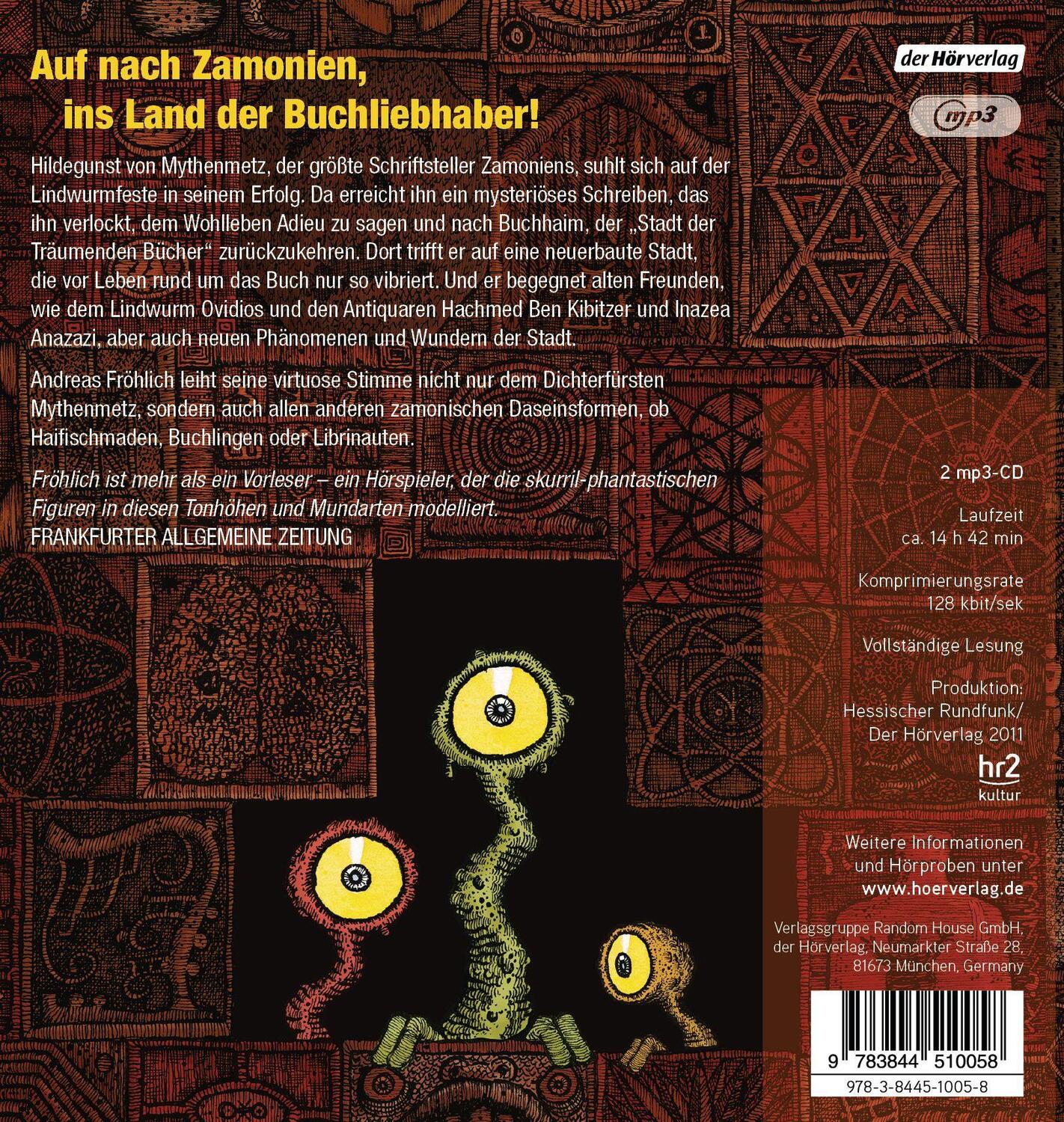 Bild: 9783844510058 | Das Labyrinth der Träumenden Bücher | Walter Moers | MP3 | Zamonien