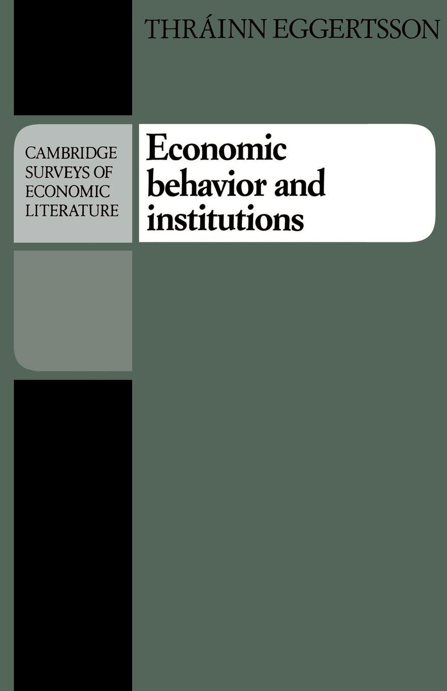 Cover: 9780521348911 | Economic Behavior and Institutions | Thrainn Eggertsson (u. a.) | Buch