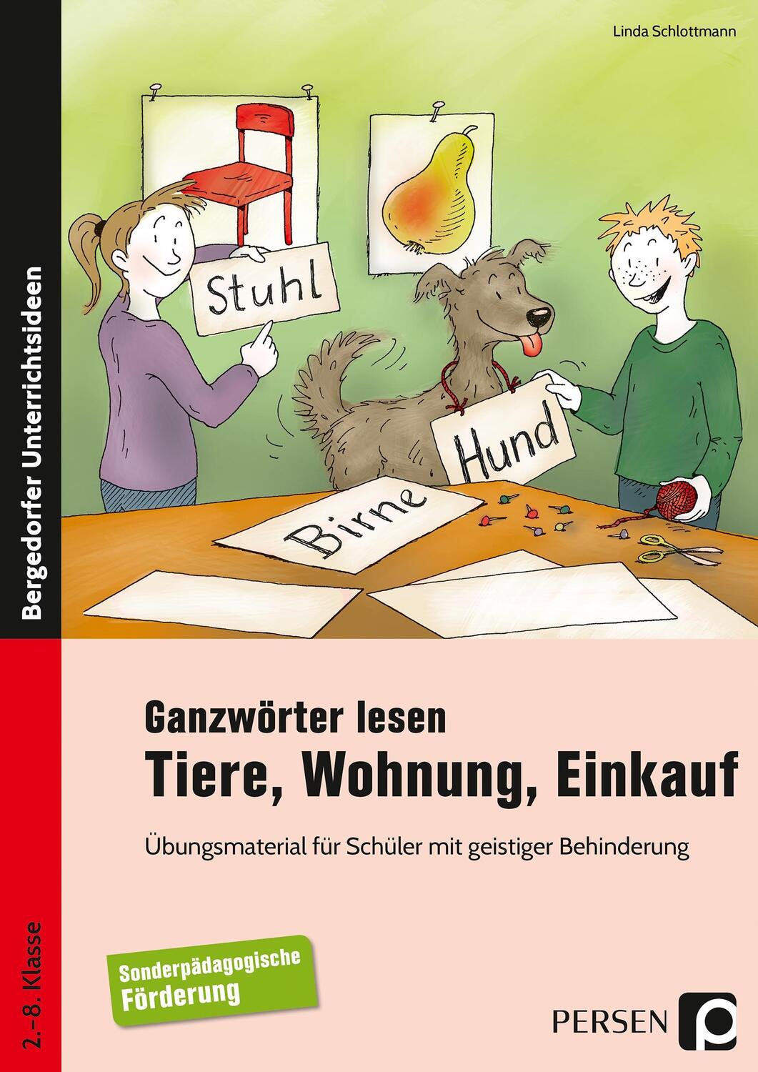 Cover: 9783403232490 | Ganzwörter lesen: Tiere, Wohnung, Einkauf | Linda Schlottmann | 2018