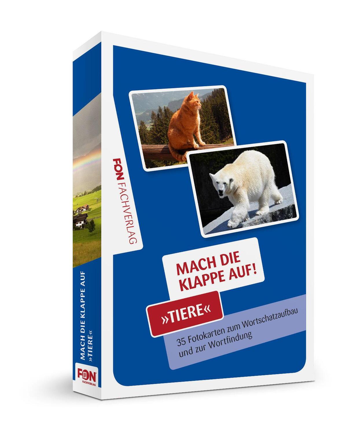 Cover: 9783943155396 | Mach die Klappe auf - Tiere | Bildkarten zur Sprachförderung | Box