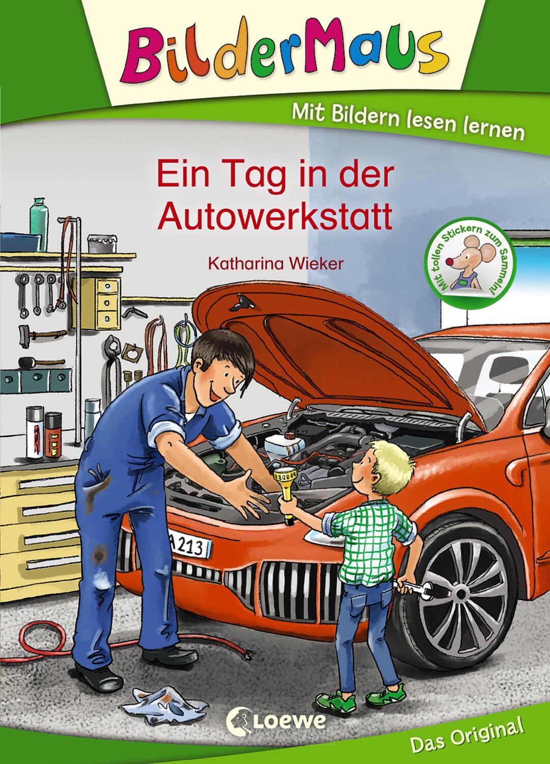 Cover: 9783785585795 | Bildermaus - Ein Tag in der Autowerkstatt | Katharina Wieker | Buch
