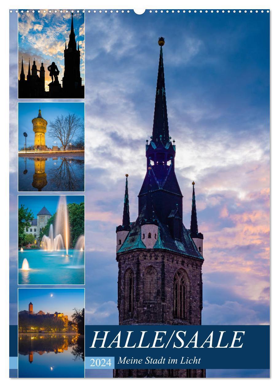 Cover: 9783383411359 | Halle/Saale - Meine Stadt im Licht (Wandkalender 2024 DIN A2 hoch),...