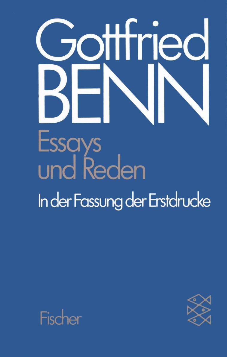 Cover: 9783596252336 | Werkausgabe III. Essays und Reden in der Fassung der Erstdrucke | Benn