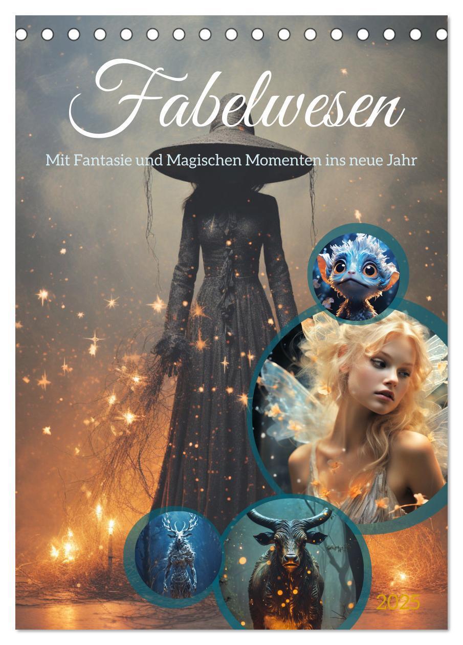 Cover: 9783435850723 | Fabelwesen (Tischkalender 2025 DIN A5 hoch), CALVENDO Monatskalender