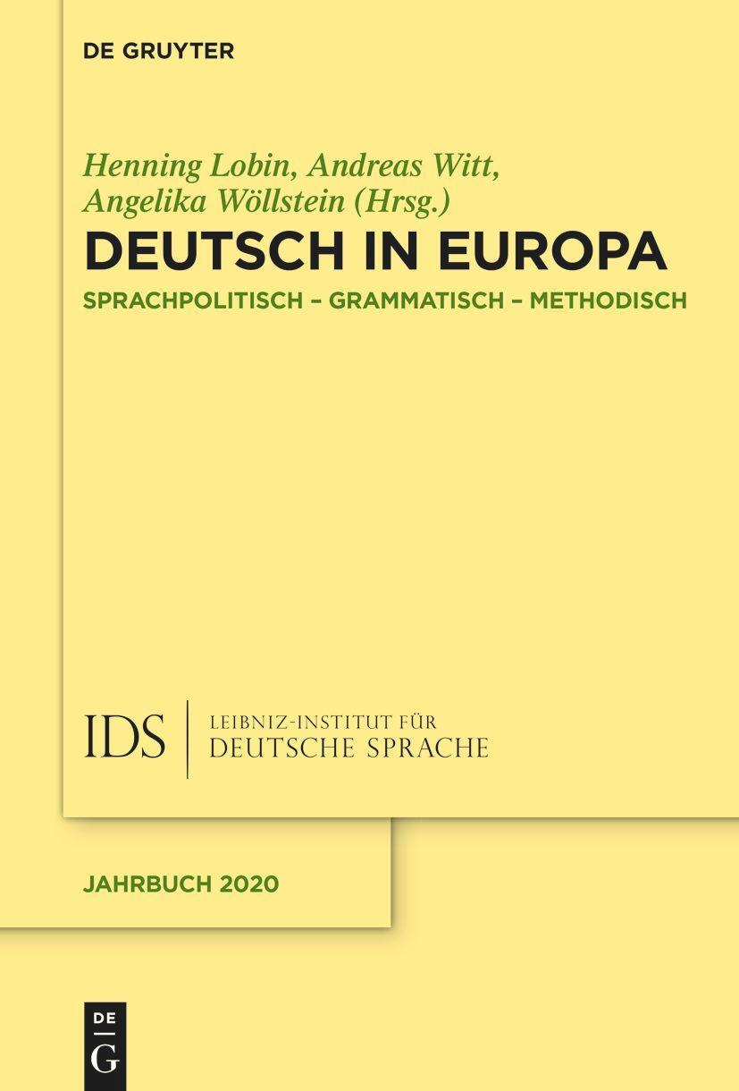 Cover: 9783111121949 | Deutsch in Europa | Sprachpolitisch, grammatisch, methodisch | Buch