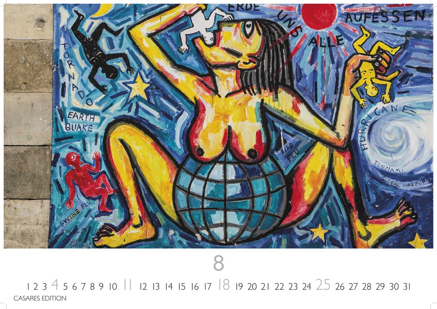 Bild: 9789918618491 | Berlin Street Art 2024 L 35x50cm | H.W. Schawe | Kalender | 14 S.