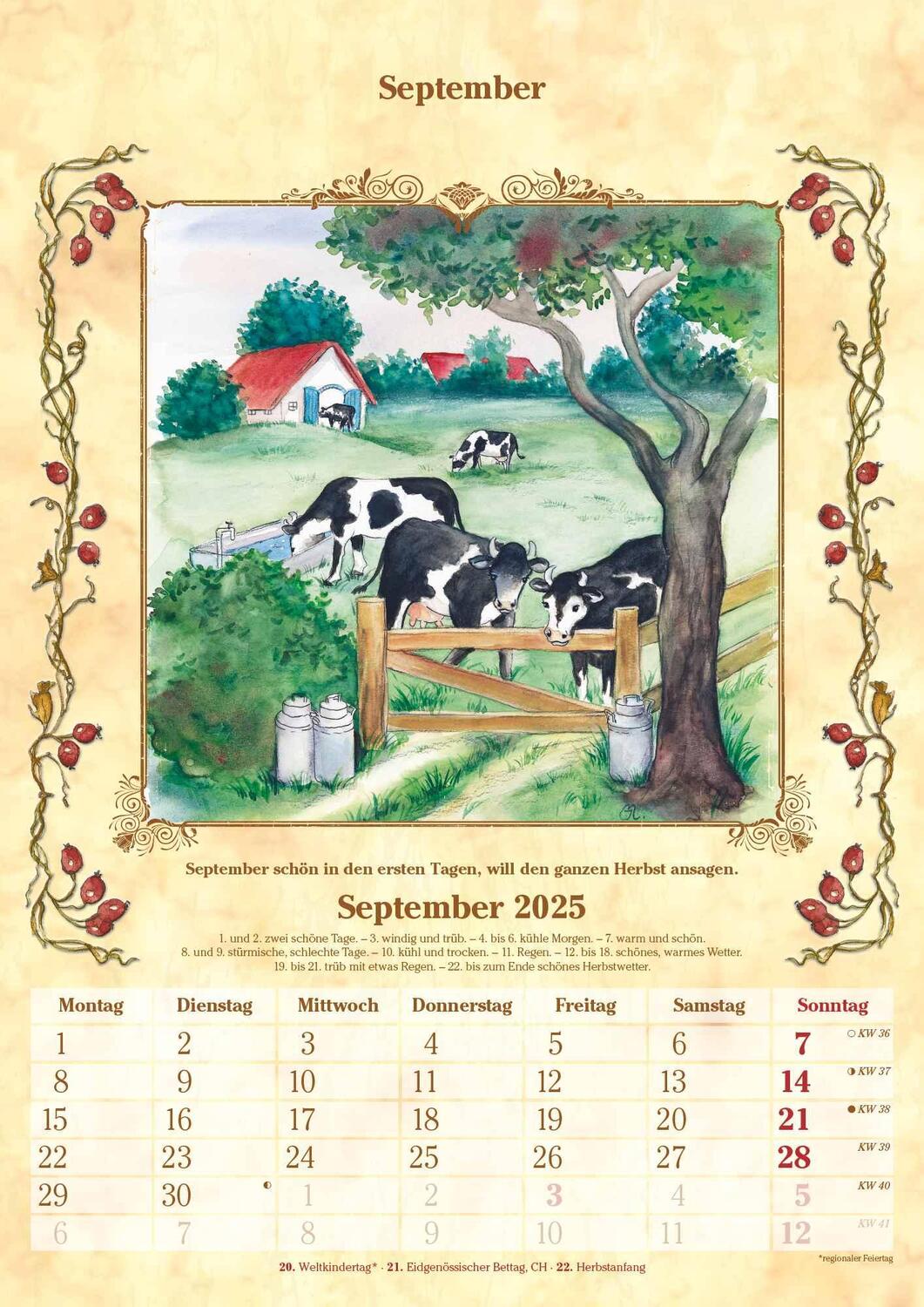 Bild: 4251732342043 | Bauernkalender 2025 - Bildkalender A3 (29,7x42 cm) - mit Feiertagen...