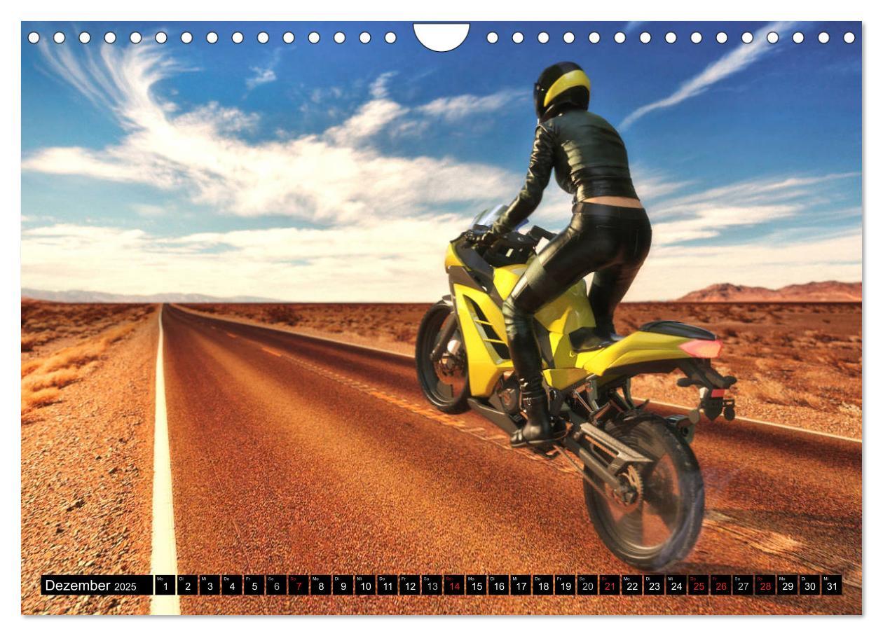 Bild: 9783435119653 | Frauen und Traumbikes (Wandkalender 2025 DIN A4 quer), CALVENDO...